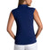 IBKUL Women's Solid Sleeveless Zip Golf Polo Shirt - Navy