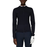 J.Lindeberg Women Anna Knitted Zip Golf Sweater - JL Navy