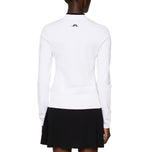 J.Lindeberg Women Anna Knitted Zip Golf Sweater - Puti