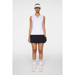 J.Lindeberg Women's Delilah Sleeveless Polo Golf Shirt - Puti