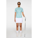 J.Lindeberg Women’s Georgia Print Polo Golf Shirt - Scribble JL Navy