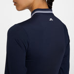 J.Lindeberg Women's Harper Quarter Zip Mid Layer - JL Navy