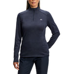 J.Lindeberg Women's Steffi Quarter Zip Golf Mid-Layer - Navy Melange