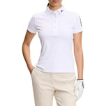 J.Lindeberg Women's Tour Tech Golf Polo Shirt - White