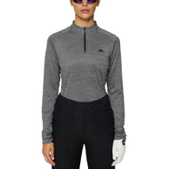 J.Lindeberg Wanita Steffi Golf Mid -Layer - Melange Grey Dark