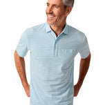 Johnnie-O Original 4-Button Polo - Ryan Stripe - White