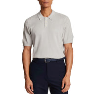 Lyle at Scott Golf Knitted Grid Polo Shirt - Pebble