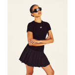 Kemeja Lisette Knit Golf Wanita Malbon - Hitam