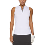 J.Lindeberg Women's Leya Sleeveless Golf Shirt - White