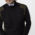 J.Lindeberg Lukas Quarter Zip Golf Mid-Layer - Black