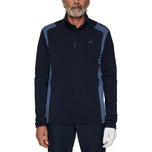J.Lindeberg Lukas Quarter Zip Golf Mid -Layer - Vintage Indigo