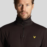 Lyle & Scott Tech 1/4 Zip Midlayer - Jet Black