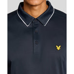 Lyle＆Scott对比鲜明的衣领高尔夫球球衫 - 黑暗海军