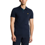 Lyle & Scott Contress Placket Golf Polo Shirt - Dark Navy/Albatross