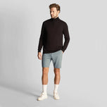 Lyle & Scott Sulam Merino Blend 1/4 Zip Knit - Jet Black