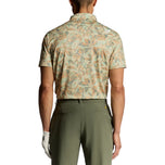 Baju Polo Golf Bunga Digital Lyle & Scott - Kuning Matahari Terbit