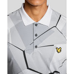 Lyle＆Scott几何印刷高尔夫球球衫 - 终极灰色