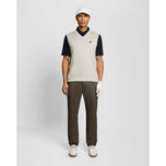 Lyle & Scott Golf V Neck Light Timbang Vest - Cloud