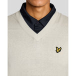 Lyle & Scott Golf V Neck Light Timbang Vest - Cloud