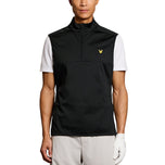Lyle & Scott Half Zip Windjammer Golf Midlayer - Jet Black