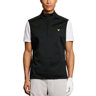 Lyle & Scott Half Zip Windjammer Golf Midlayer - Jet Black