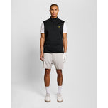 Lyle & Scott Half Zip Windjammer Golf Midlayer - Jet Black