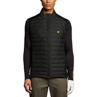 Lyle＆Scott Hybrid缝全邮政高尔夫背心 - 喷气黑色