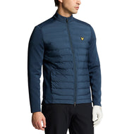 Lyle & Scott Hybrid Quilted Full Zip Golf Jacket - Ryder Blue