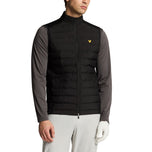 Lyle & Scott Hybrid Quilted Full Zip Golf Vest - Jet Black