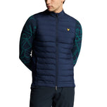 Lyle & Scott Hybrid Quilted Full Zip Golf Vest - Ryder Blue