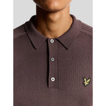 Baju Polo Golf Berkait Lyle & Scott Lengan Panjang - Berry