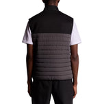 Lyle & Scott Sports Fleece Hybrid Golf Gilet- Jet Black/Granite