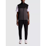 Lyle & Scott Sports Fleece Hybrid Golf Gilet- Jet Black/Granite