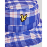 Lyle & Scott 格子呢桶形高尔夫球帽 - 现蓝色