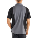Malbon Performance Pique Golf Polo Shirt - Light Black/Black
