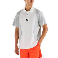 Malbon Performance Pique Golf Polo Shirt - Puti/Pilak