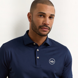 Peter Millar Solid Performance Jersey Golf Polo Shirt - Navy