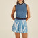 Malbon Women's Lily Ink Wash Skirt - Asul na Anino