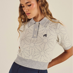 Malbon 女式 Mikayla Sashiko Polo 衫 - 象牙色
