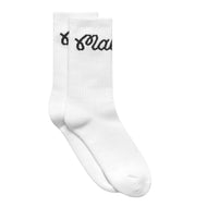 Malbon Bon Script Golf Socks - Puti