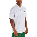 Malbon Performance Mesh Golf Polo Shirt - Puti
