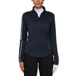 J.Lindeberg Women Nefe Quarter Zip Golf Mid Layer - JL Navy