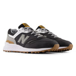 New Balance 997 Spikeless Wide (EE) Golf Shoes - Hitam/Putih