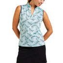 Nivo Women's Vivia na walang manggas na Mock Neck Golf Shirt - Aruba Blue