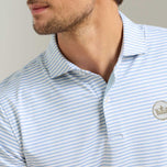 Peter Millar Alda Performance Jersey Golf Polo Shirt - Iris Mist