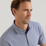 Kemeja Polo Golf Jersey Lengan Panjang Peter Millar Solid Performance - Tentera Laut