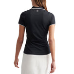 Kemeja Polo Golf Canterbury Tipped Sport Mesh Peter Millar Wanita - Hitam/Gading