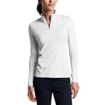 Peter Millar Women's Lightweight Crown Sun Golf Shirt - Puti