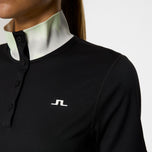 J.Lindeberg Women's Piper Golf Polo Shirt - Black