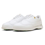 Puma Royale Wingtip Golf Shoes - Puma White/Vapor Grey/Grassy Green